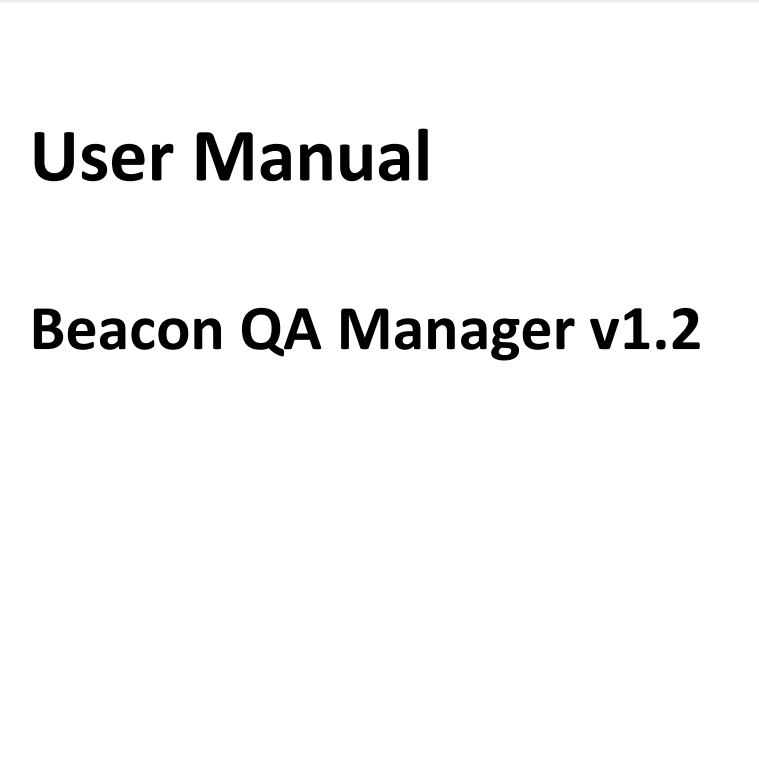 YF. SMS231202 Beacon QA Manager_v1.4_User manual_a5_2020-01-24